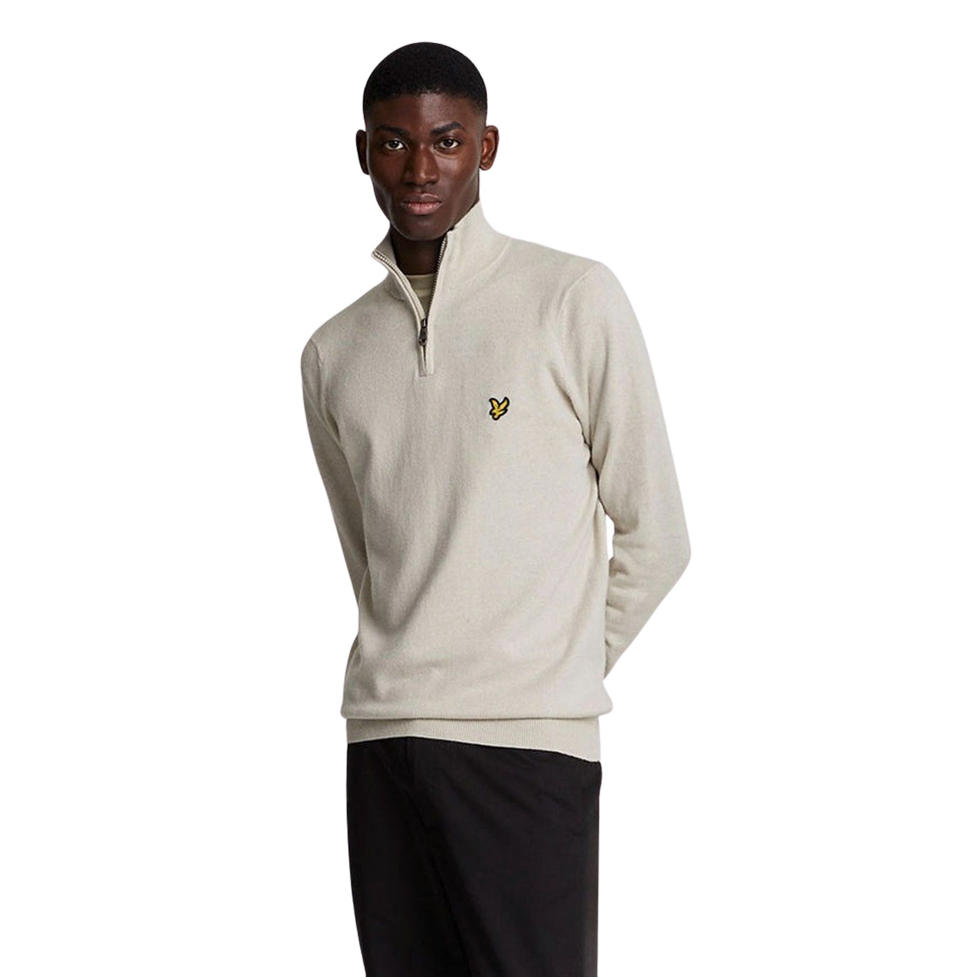 Lyle & Scott Cotton Merino Half Zip Sweater Men | Plutosport